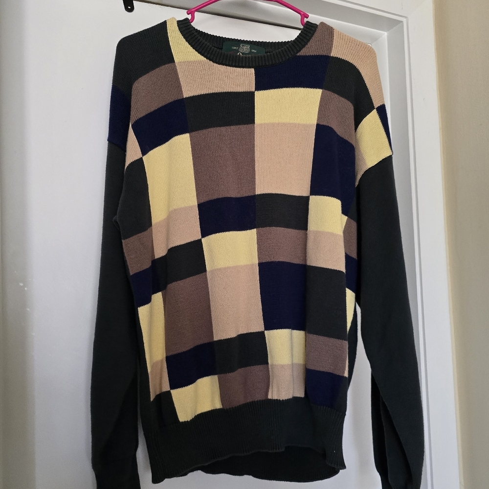 Orvis Mens Crewneck Colorblock Sweater